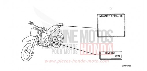 CAUTION LABEL CR85RB7 de 2007